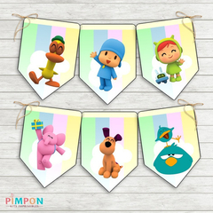 Kit imprimible textos editables - Pocoyo - online store