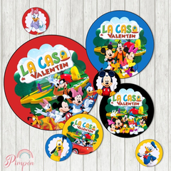 Kit imprimible textos editables - la casa de mickey mouse