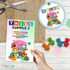 Imagem do Kit imprimible textos editables - Pocoyo