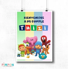 Kit imprimible textos editables - Pocoyo