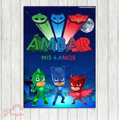 Kit imprimible personalizado - heroes en pijamas