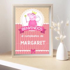 Kit imprimible textos editables - Peppa Pig