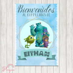 Kit imprimible textos editables - Monster INC