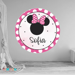 banner imprimible 1,20 mts . minnie rosa