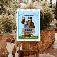 Kit imprimible textos editables - Masha y el oso mod. 01