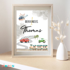 Kit imprimible textos editables - Vehiculos, medios de transporte