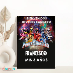 Kit imprimible textos editables - Power Ranger - Ninja Steel - comprar online