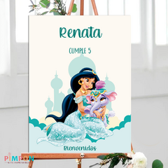 Kit imprimible textos editables - Princesa Jazmin