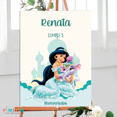 Kit imprimible textos editables - Princesa Jazmin