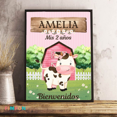 Kit imprimible textos editables - Vaca Lola