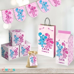 Kit imprimible textos editables - las pistas de blue - Magenta - pimpon