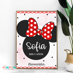 Kit imprimible personalizado - minnie mouse rojo
