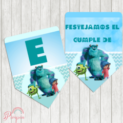 Kit imprimible textos editables - Monster INC