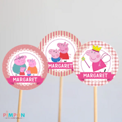 Kit imprimible textos editables - Peppa Pig - pimpon