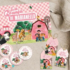Kit imprimible personalizado - la granja de zenon (rosa)