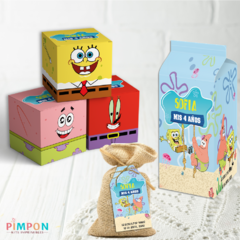 Kit imprimible textos editables - Bob esponja - comprar online