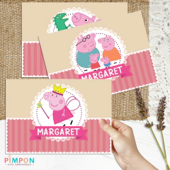 Kit imprimible textos editables - Peppa Pig - tienda online