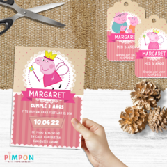Image of Kit imprimible textos editables - Peppa Pig