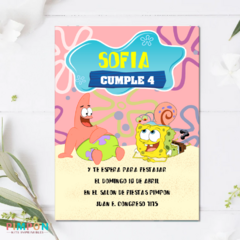 Kit imprimible personalizado - Bob esponja (rosa) - buy online