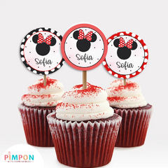 Kit imprimible personalizado - minnie mouse rojo - comprar online