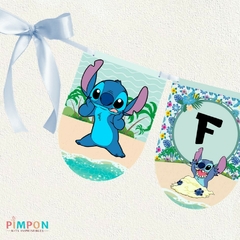 Imagen de Kit imprimible textos editables - Stitch (celeste)