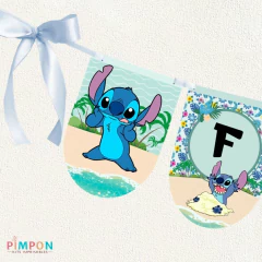 Image of Kit imprimible personalizado - Stitch (celeste)