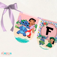 Imagen de Kit imprimible personalizado - Lilo y Stitch (rosa)