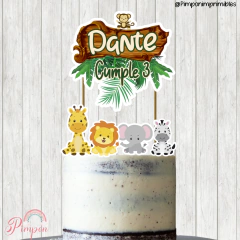 Kit imprimible textos editables - Animales de la selva