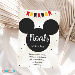 Kit imprimible textos editables - mickey mouse
