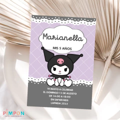 Kit imprimible textos editables - kuromi