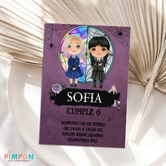 Kit imprimible personalizado - Merlina Addams y Enid - pimpon
