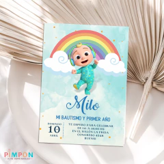 invitacion / invitation / convite DIGITAL - cocomelon