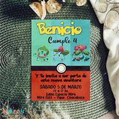 Kit imprimible textos editables - Pokemon - evoluciones de bulbasaur - comprar online