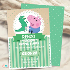 Kit imprimible personalizado - George Pig (Peppa Pig) - comprar online