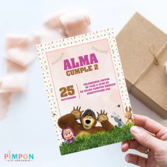 Kit imprimible textos editables - Masha y el Oso mod. 02 - comprar online