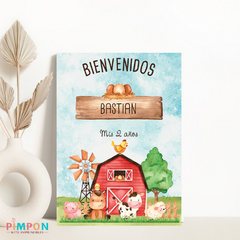 Kit imprimible personalizado - Granja acuarela (rojo) en internet