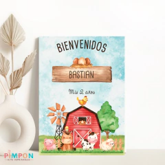 Kit imprimible personalizado - Granja acuarela (rojo) en internet