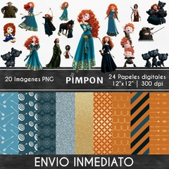 Clipart Kit + Digital Papers - Princesses - Cinderella
