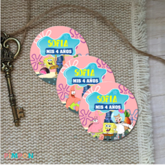 Image of Kit imprimible personalizado - Bob esponja (rosa)