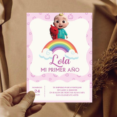 Kit imprimible personalizado - Cocomelon (rosa)