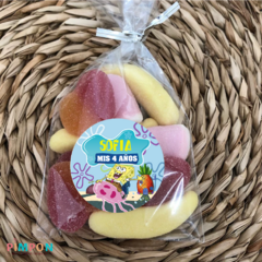 Kit imprimible textos editables - Bob esponja