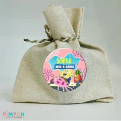 Kit imprimible textos editables - Bob esponja (rosa) - buy online