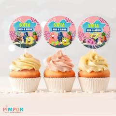 Kit imprimible personalizado - Bob esponja (rosa) on internet