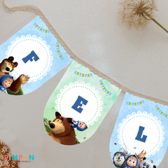 Kit imprimible textos editables - Masha y el oso mod. 01 on internet