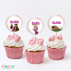 Kit imprimible personalizado - Masha y el Oso mod. 02 - pimpon
