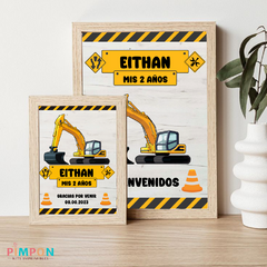 Kit imprimible personalizado - Contruccion - Excavadora on internet