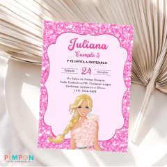 Kit imprimible textos editables - Barbie