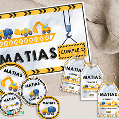 Kit imprimible textos editables - Construccion en internet