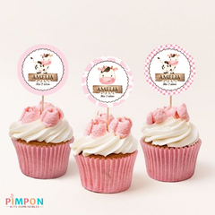 Kit imprimible textos editables - Vaca Lola en internet