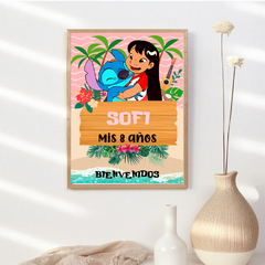 Kit imprimible personalizado - Lilo y Stitch (rosa)